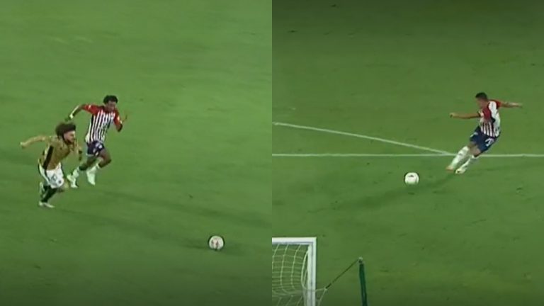 La grosera falla de Maximiliano Falcón que casi termina en el segundo de Junior