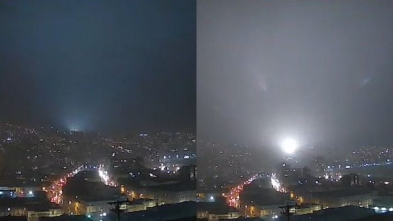 Iluminaron la noche: Captan impresionantes cortocircuitos en Cerro Playa Ancha de Valparaíso