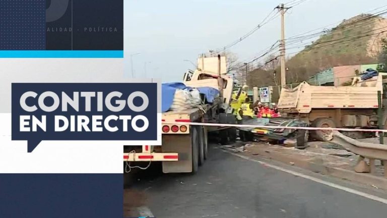 Colisión múltiple de camiones dejó un fallecido en Quilicura