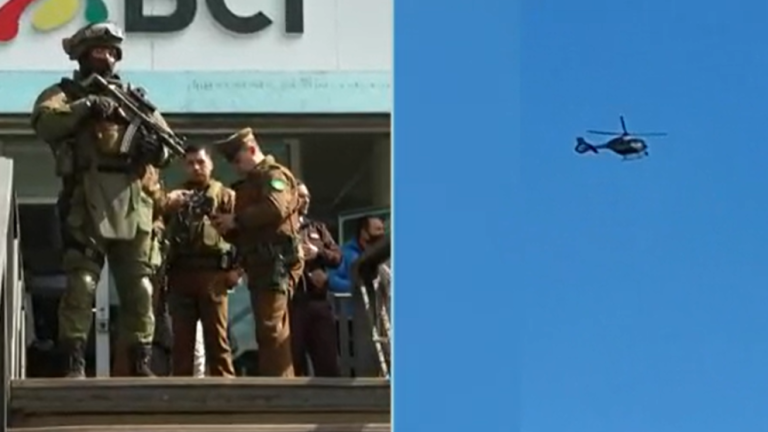 Guardia lo enfrentó: Asaltante solitario intentó robar sucursal bancaria de Renca