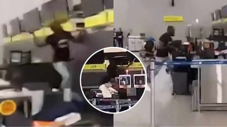 Con martillo en mano: Nuevos registros de la furia de pasajero en el Aeropuerto de Santiago
