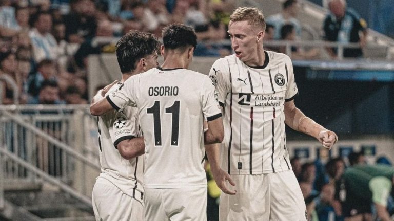 Midtjylland de Darío Osorio sufre increíble derrota y queda eliminado de la Champions League