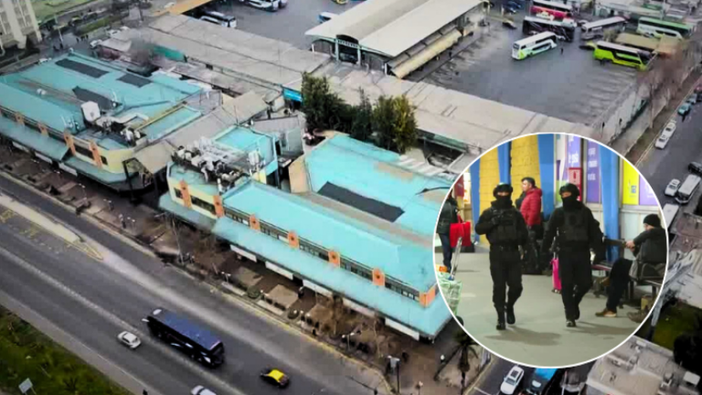 Delincuencia habría disminuido: Así opera la seguridad en terminal de buses de Estación Central