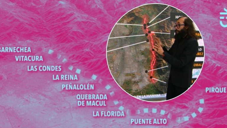 Mapa de infraestructura crítica sobre Falla de San Ramón: De hospitales a centros de estudio nuclear