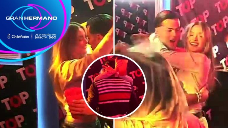Con Marco Antonio Solís de fondo: Miguel y Antonia se besaron en fiesta de Gran Hermano
