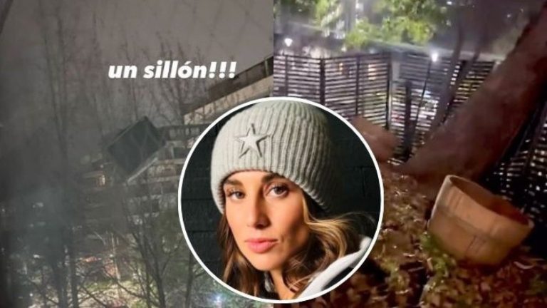 “¡Un sillón!”: Tita Ureta grabó impactantes registros con las consecuencias del fuerte viento