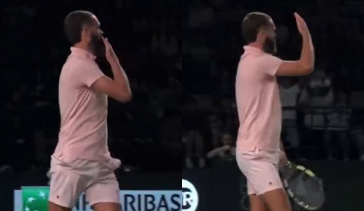 Otro escándalo en el tenis: Polémico francés perdió en 37 minutos y se fue tirando besos al público