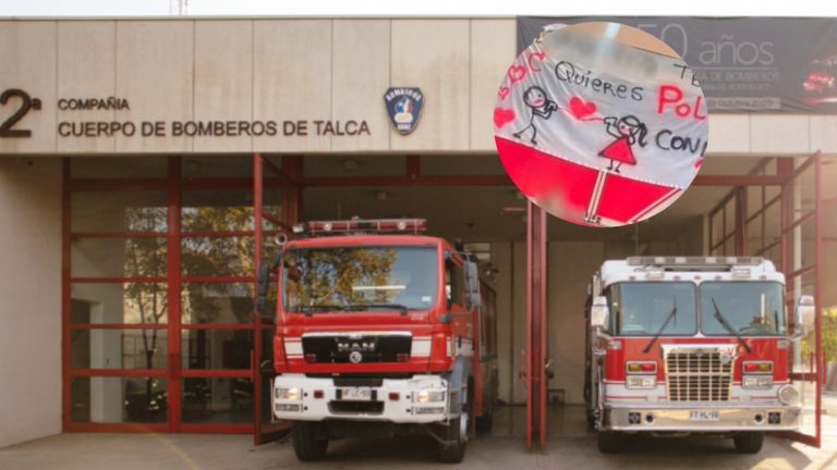 ¿Apagará su llama de amor? Suspenden a voluntario de bomberos tras pedir pololeo usando un carro bomba