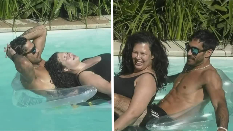 ¡Sigue a flote el kayak! Pedro y Michelle tuvieron coqueto acercamiento en la piscina de Gran Hermano