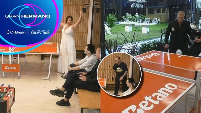 ¡Reñido partido! Michelle y Felipe desafiaron a Michaux a divertido duelo de ping pong