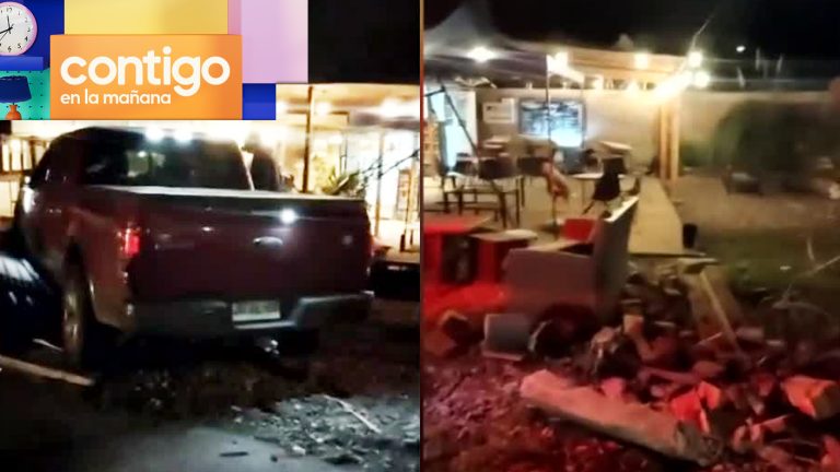 Conductor ebrio chocó y destruyó frontis de una cafetería en Curicó