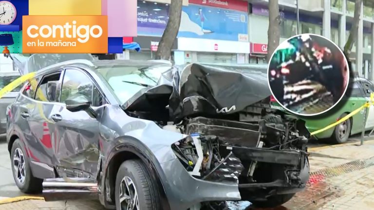 Surge impactante video de violento accidente en Providencia: Auto no habría respetado semáforo