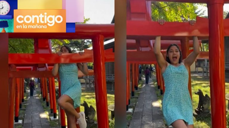 Pidió disculpas: El polémico video de influencer chilena ejercitándose en lugar sagrado de Japón