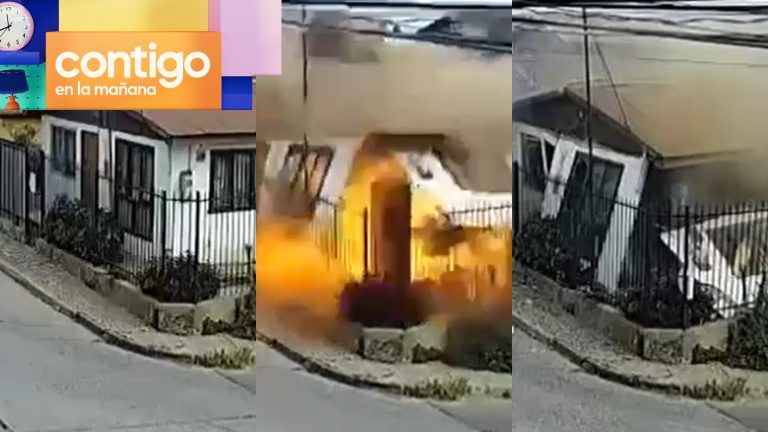 Adulta mayor se salvó de milagro: Captan momento exacto de potente explosión en casa de Viña del Mar