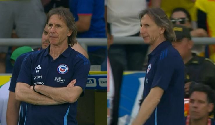 Cara de pocos amigos: Así se fue Ricardo Gareca tras la goleada de Colombia ante Chile