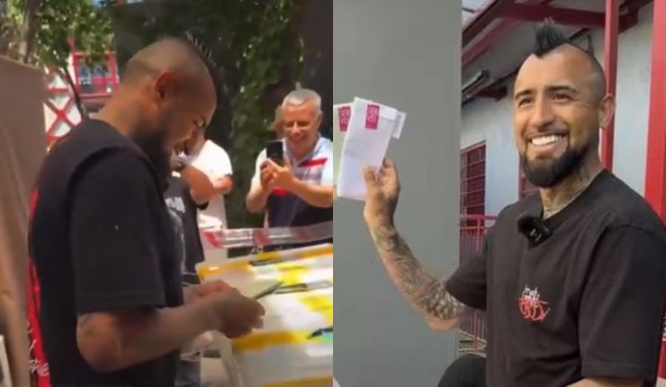 “El azul segundo, como siempre”: Arturo Vidal trollea a la U en su primera vez votando