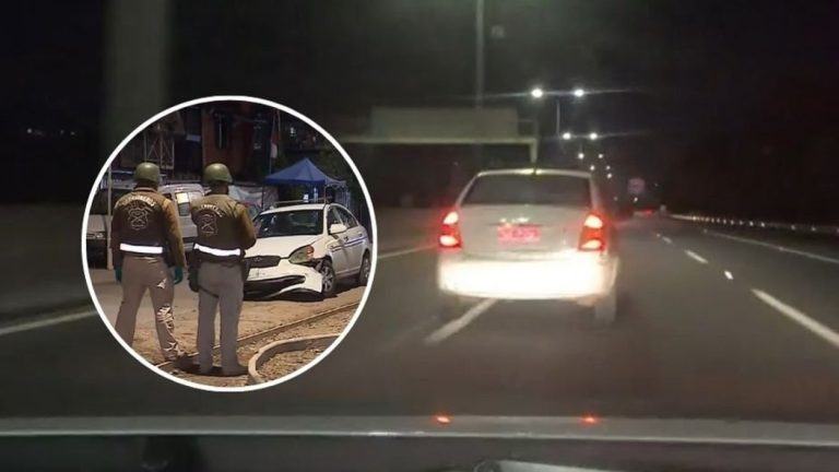 Encerrona a madre e hijo y balazos en ruta: Persecución terminó en choque y disparos a carabineros