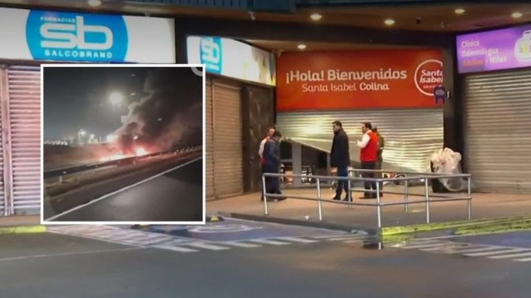 Otra vez un cajero automático: Sujetos intentaron robar con saturación de gas en Colina