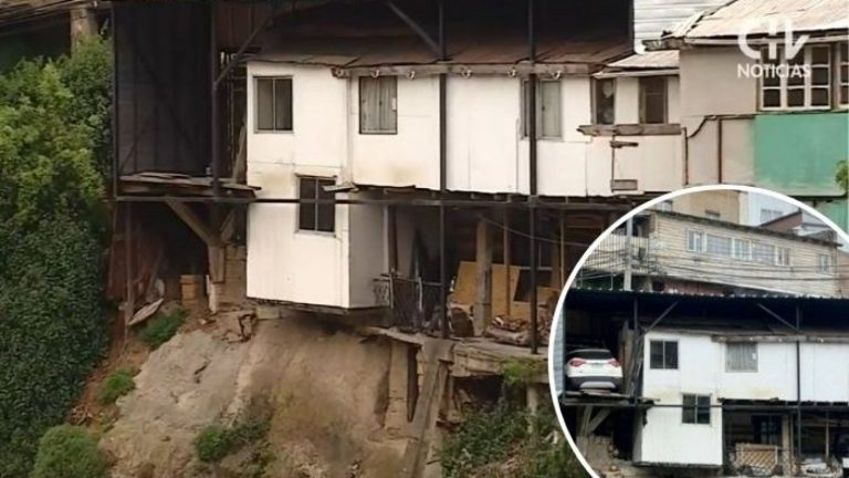 Casa al borde de una quebrada alerta a vecinos de Cerro Cordillera en Valparaíso