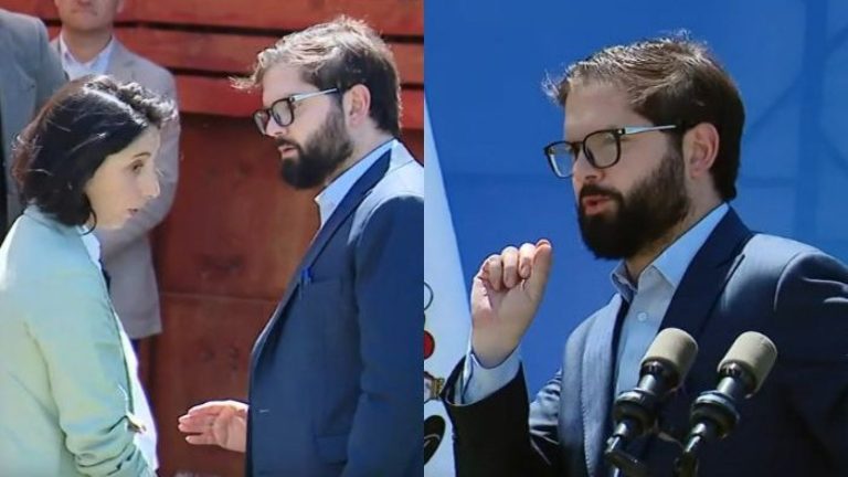 “¿Qué pasa?”: Graban tenso momento de pdte. Boric con asesora durante preguntas por Monsalve