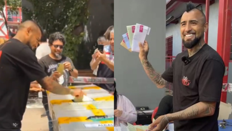 Arturo Vidal saca ronchas con guiño futbolero en su primera votación: “Primero el…”