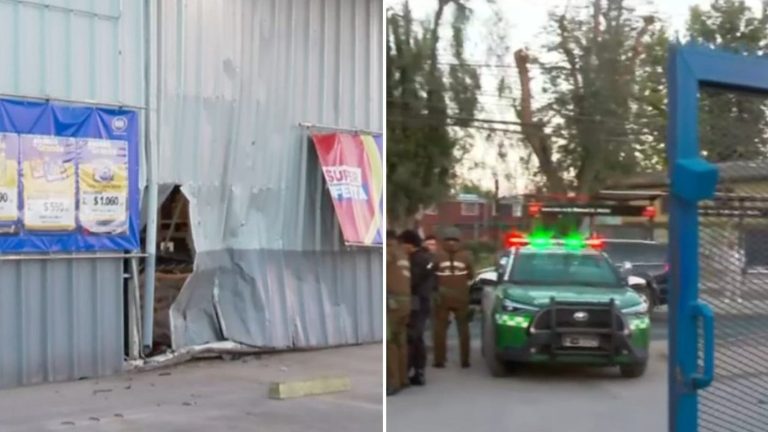 Otro intento de robo a cajero automático: Delincuentes “alunizaron” en supermercado de Quilicura