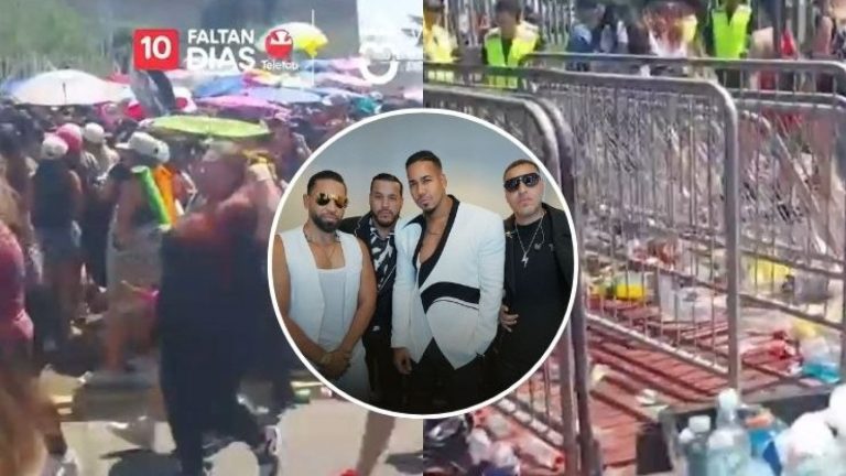 Desmayos y vallas papales al suelo: Reportan caótica previa al show de Aventura en el Nacional