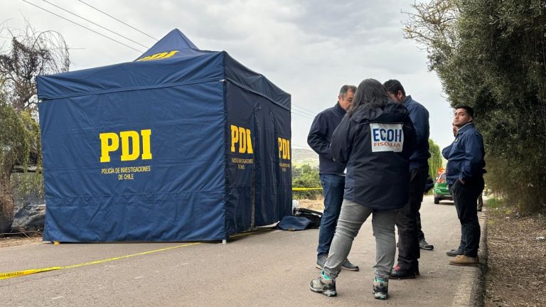 Reportan hallazgo de cadáver calcinado en la Ruta 5 Norte a la altura de Colina