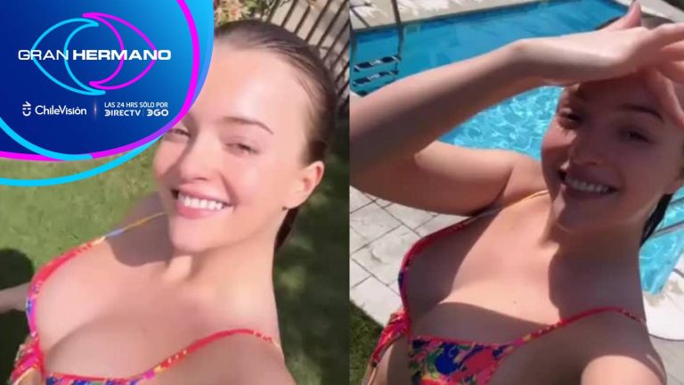 ¡Aprovechando el calor! Antonia Casanova se lució con un caluroso día de piscina