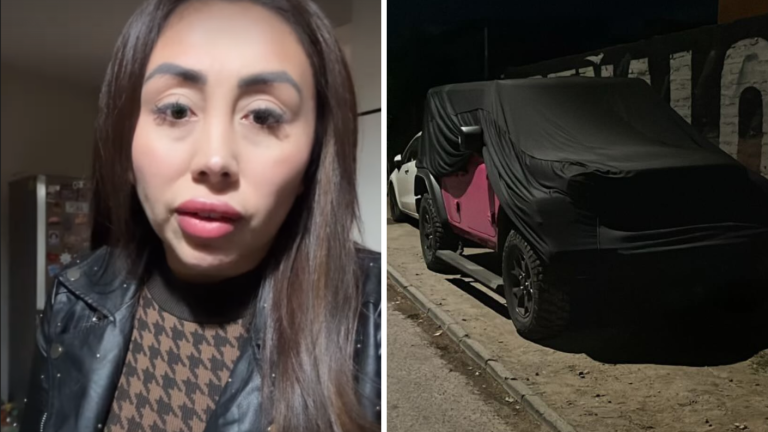Roban Jeep rosado de Naya Fácil en La Reina: Lo encontraron tapado con una funda en la vía pública