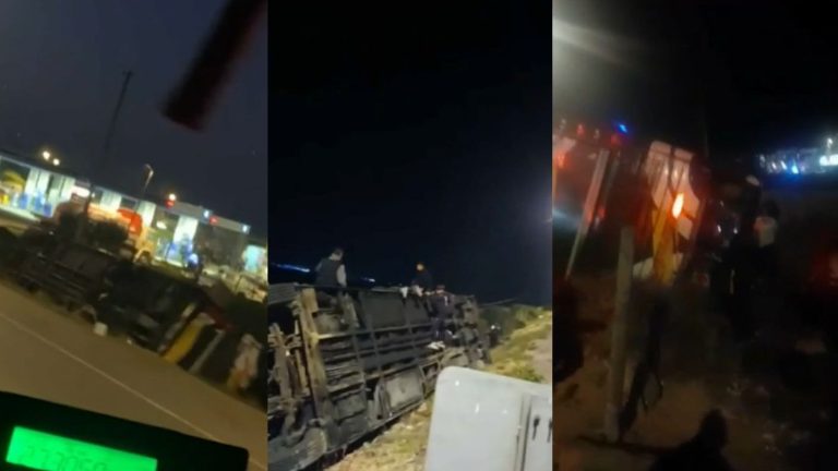 Coquimbo: Bus con hinchas de Colo Colo se volcó y dejó a 2 personas en riesgo vital