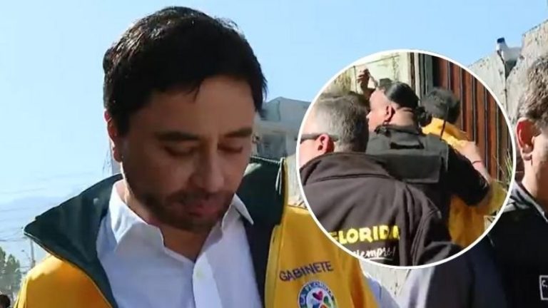 Caótica visita de Carter a Campamento Dignidad de La Florida: Se retiró entre insultos y piedrazos