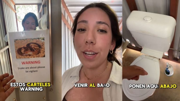 Con kit incluido: Chilena en Australia mostró cómo ir al baño ante presencia de serpientes