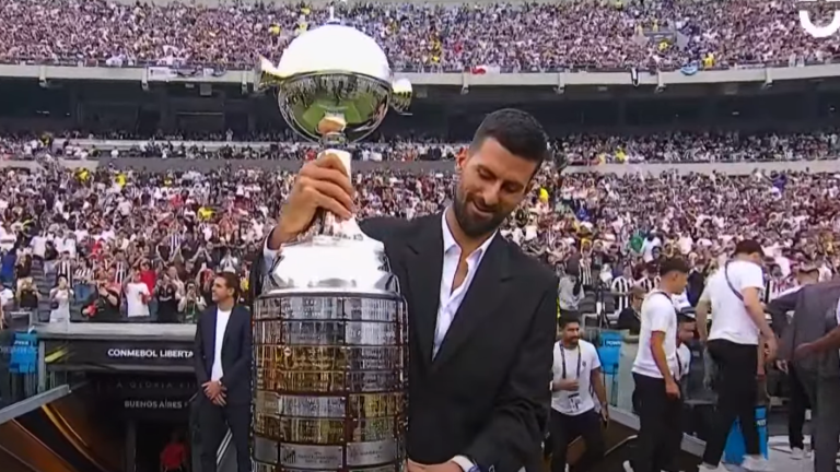 Invitado de lujo: Novak Djokovic se lució en la gran final de la Copa Libertadores