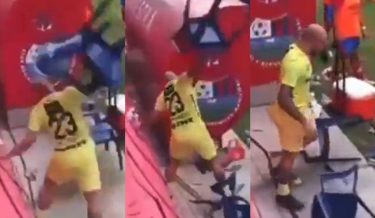 Descontrolado: Arquero argentino rompió todo a su paso tras reemplazado antes de tanda de penales