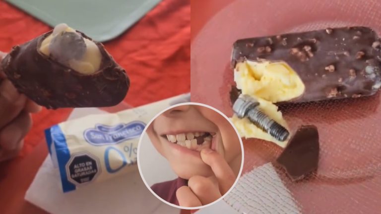 “Devuelve el diente”: Denuncian que venía un tornillo dentro de un helado