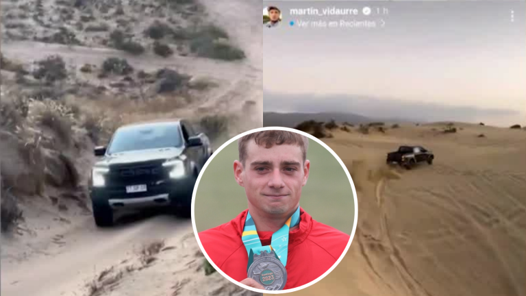 Martín Vidaurre es fuertemente criticado en redes sociales tras manejar en dunas