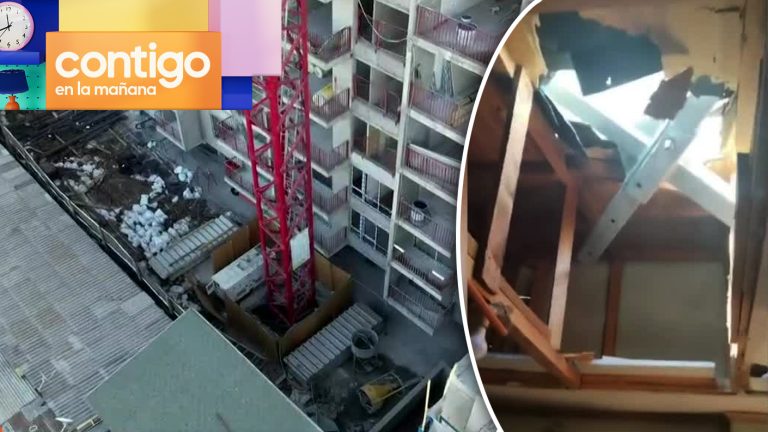 Peligrosa construcción en Cerrillos: Estructura metálica cayó sobre techo de vivienda