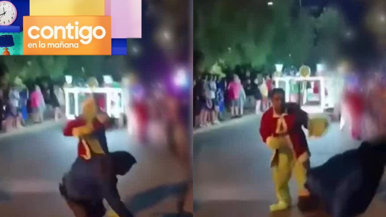 Defendió a su colega: Carabinero disfrazado de Grinch golpeó a sujeto durante caravana navideña