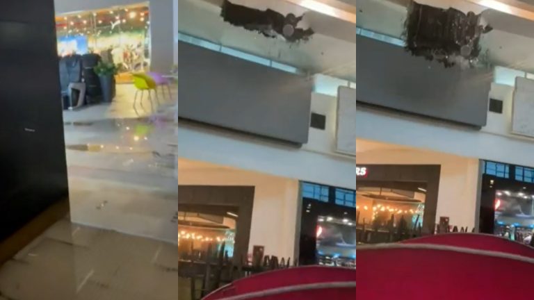 Impresionante registro de desprendimiento en Mall Plaza Norte por sismo: Fue un “descalce de tuberías”