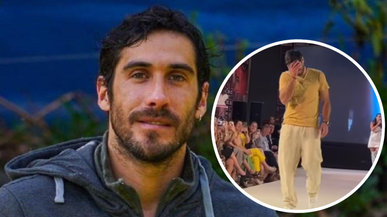 Se cubrió el rostro de vergüenza: Así fue el debut de Pedro Astorga como modelo