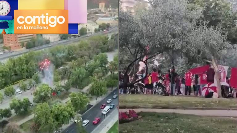 Fuegos artificiales y ruidos molestos: Barra brava colombiana provoca caos en Parque Los Reyes