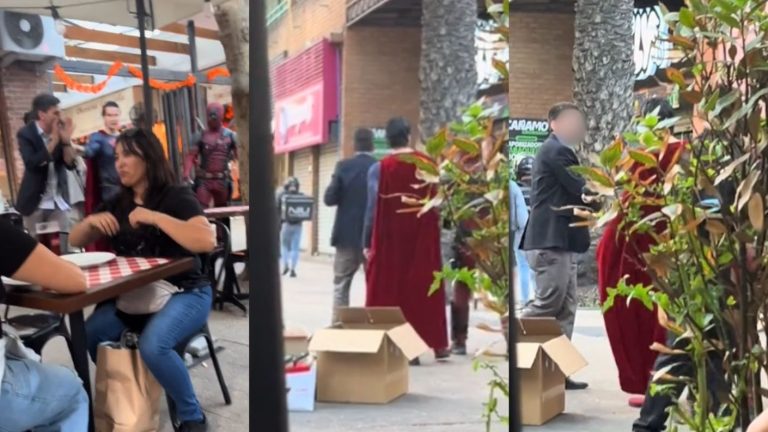Captan a “Superman” y “Deadpool” ayudando a joven de presunto acoso en bar: Desataron reacciones