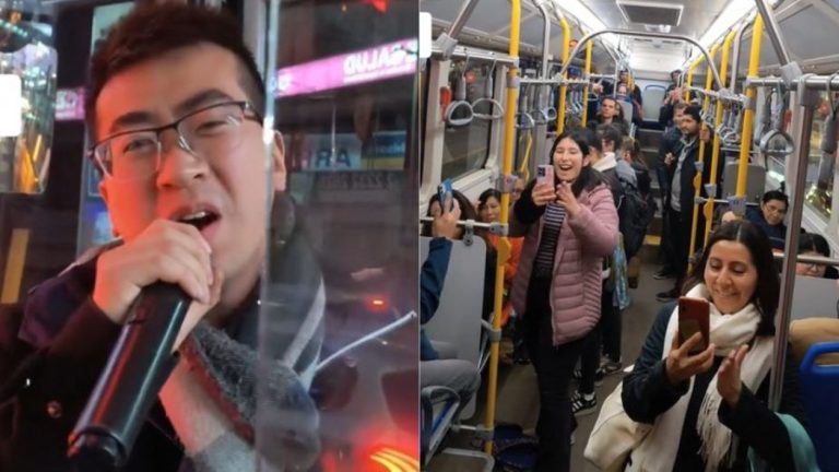 “Micro karaoke” se viralizó en TikTok: Pasajero sacó aplausos en pleno recorrido por Santiago