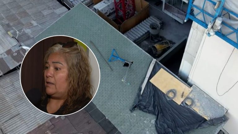 “Fue como un temblor”: Habla mujer a la que le cayó estructura de grúa en su casa en Cerrillos