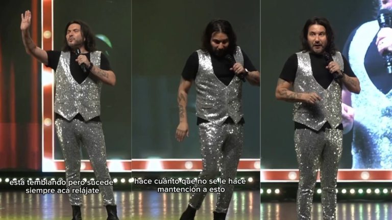 Felipe Avello sorprendido con temblor de 6,3 en pleno show: Su reacción sacó carcajadas