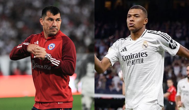Mientras le firmaba una camiseta: Hijo de Gary Medel protagoniza divertido momento con Mbappé