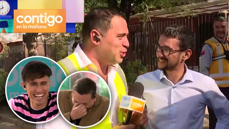 ¡Salió jugando! El divertido momento de Tomás Cancino y alcalde de Peñalolén