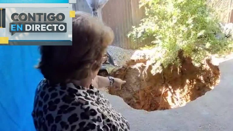 Peligroso socavón de 10 metros pone en riesgo a adultos mayores en Villa Alemana
