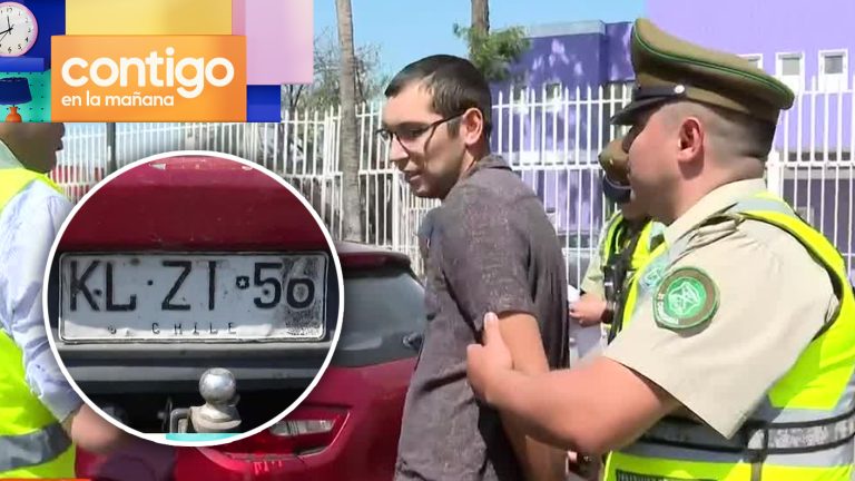 Atrapado in fraganti: Conductor fue detenido por patente adulterada en San Ramón